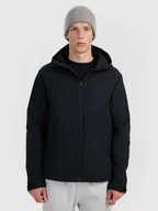 Kurtki i kamizelki sportowe męskie - 4F Kurtka softshell wiatroodporna membrana 5000 męska - czarna 3XL - miniaturka - grafika 1