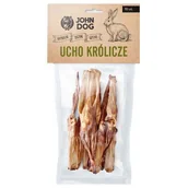 Przysmaki dla psów - John Dog Suszone Ucho Królicze Dla Psa 10szt. Przysmak - miniaturka - grafika 1