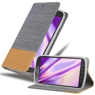 Etui i futerały do telefonów - Etui Cadorabo do Samsung Galaxy S4 ACTIVE w kolorze szarym etui na telefon komórkowy pokrowiec na książkę - miniaturka - grafika 1