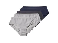 Majtki damskie - esmara® Majtki figi damskie z wysokim stanem, 5 par (Granatowy/szary, S(36/38)) - miniaturka - grafika 1