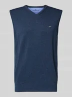 Swetry męskie - Bezrękawnik z detalem z logo model ‘Slipover Superfine’ - miniaturka - grafika 1