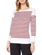 Koszulki i topy damskie - Armor Lux Damska koszulka Marinière Amiral Femme, Wielokolorowa (320 biały/duszek 320 biały/Braise), 44 PL - miniaturka - grafika 1