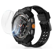Akcesoria do smartwatchy - Pasek SUPCASE Unicorn Beetle Pro do Samsung Galaxy Watch Ultra (47mm) Czarny + szkło | Bezpłatny transport - miniaturka - grafika 1