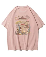 Koszulki męskie - Koszulka oversize Magiczne Leśne Grzyby Zbieranie Hobby Różowy XXL - miniaturka - grafika 1