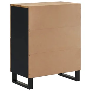 Szafka z 4 drzwiczek, 60x33x75 cm, lite drewno mango Lumarko! - Szafki do salonu - miniaturka - grafika 6