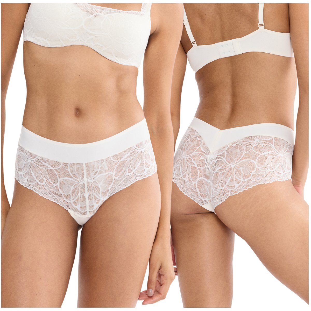 Majtki szorty koronkowe hipster Triumph Illusion Lace Shorty ecru 40