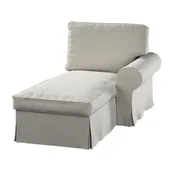 Pokrowce na meble - Pokrowiec na szezlong Ektorp prawy, DEKORIA, jasny szary, 84x166x73 cm - miniaturka - grafika 1