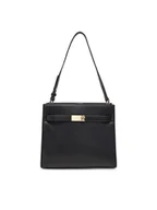 Torebki damskie - Tommy Hilfiger Torebka Heritage Shoulder Bag AW0AW17182 Czarny - miniaturka - grafika 1