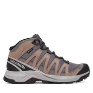 Buty trekkingowe damskie - Trekkingi Salomon X-Adventure Recon Mid Gore-Tex L47753400 Fioletowy - miniaturka - grafika 1