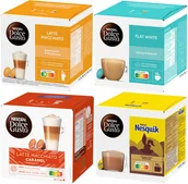 Kawa w kapsułkach i saszetkach - Kapsułki Dolce Gusto Nescafe Zestaw 4 x 16 sztuk kawy Mleczne plus Nesquik - miniaturka - grafika 1