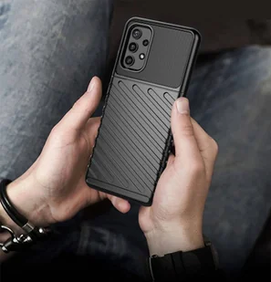 Thunder Case elastyczne pancerne etui pokrowiec Samsung Galaxy A32 4G czarny - Etui i futerały do telefonów - miniaturka - grafika 9