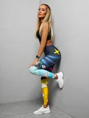 Legginsy - Legginsy damskie kolorowe OZONEE O/20938Z - Ozonee - miniaturka - grafika 1