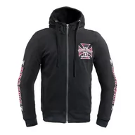 Odzież motocyklowa - Vintage W-TEC Black Heart Bluza motocyklowa męska z kapturem W-TEC Black Heart Iron Hoodie, Czarny, XXL 22878-XXL - miniaturka - grafika 1