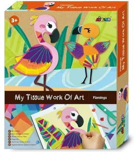 Russell WYKLEJANKA BIBUŁKOWA FLAMINGI PŁÓTNO POP ART CH1361 - Zabawki kreatywne - miniaturka - grafika 3