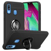 Etui i futerały do telefonów - Pokrowiec Do Samsung Galaxy A40 Etui w CZARNO - SZARY TPU Silikon Obudowa Plecki Case Cover Ochronny Cadorabo - miniaturka - grafika 1