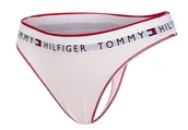 Majtki damskie - TOMMY HILFIGER MAJTKI DAMSKIE STRINGI THONG WHITE UW0UW02813 YBR - Rozmiar: XS - miniaturka - grafika 1