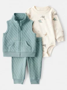 carter's 3-częściowy zestaw w kolorze turkusowo-kremowym - Bluzy i sweterki niemowlęce - miniaturka - grafika 1