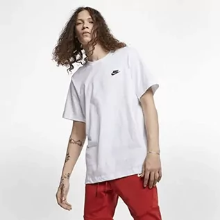Koszulki męskie - Nike Koszulka Męska Bawełniana Biała AR4997-101 - grafika 1