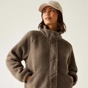 Regatta Polar damski rozsuwany Emilica Borg Brązowy, Rozmiar: 38 - Bluzy sportowe damskie - miniaturka - grafika 1