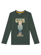 Bluzki damskie - Guess Bluzka L5BI09I3Z14 Zielony Regular Fit - miniaturka - grafika 1