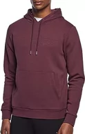 Bluzy męskie - Hackett London Męska bluza z kapturem Am Tłoczona HDY, Czerwony (kasztanowy), XL - miniaturka - grafika 1