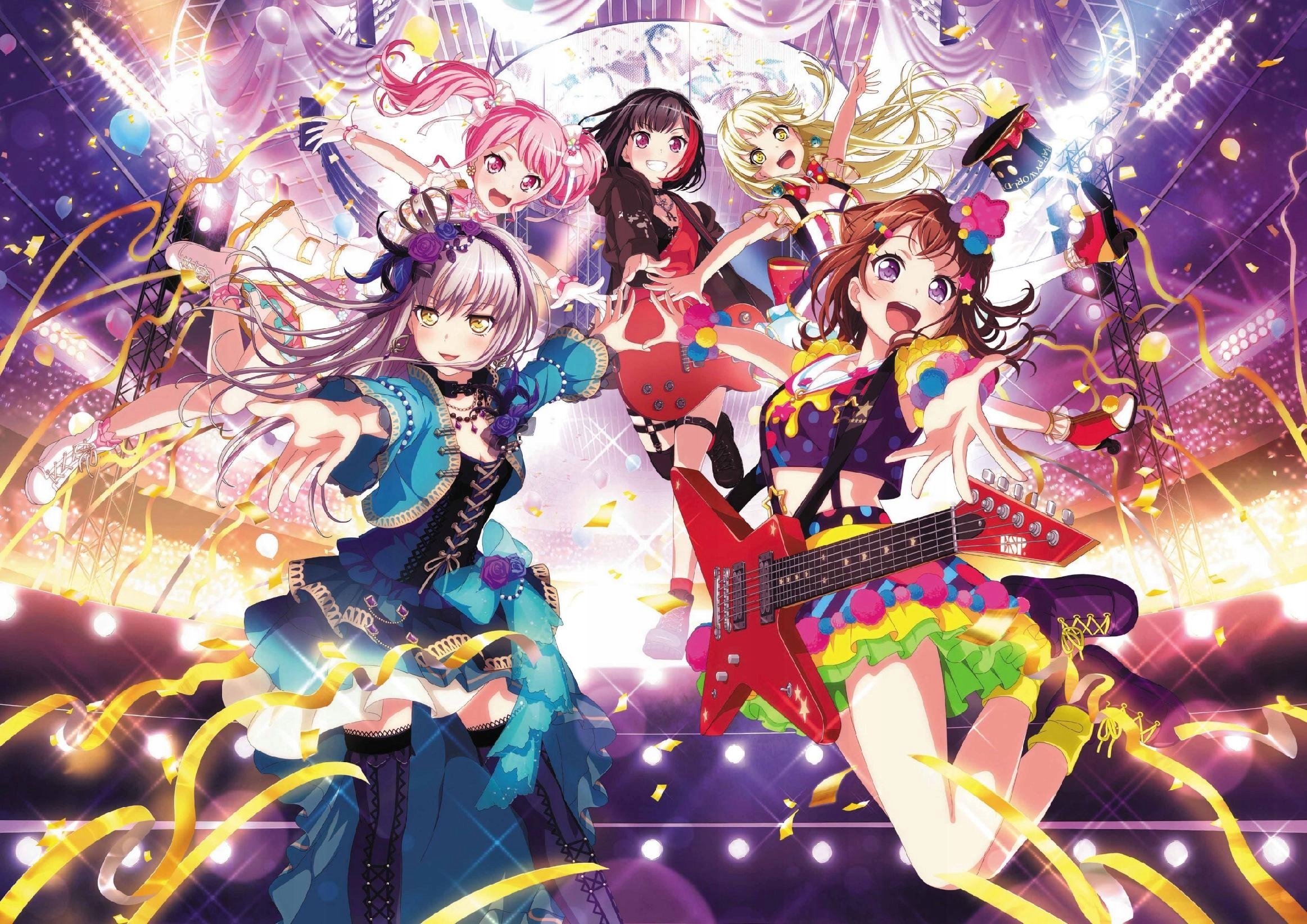 Plakat A1 anime gra BanG Dream! Girls Band Party!