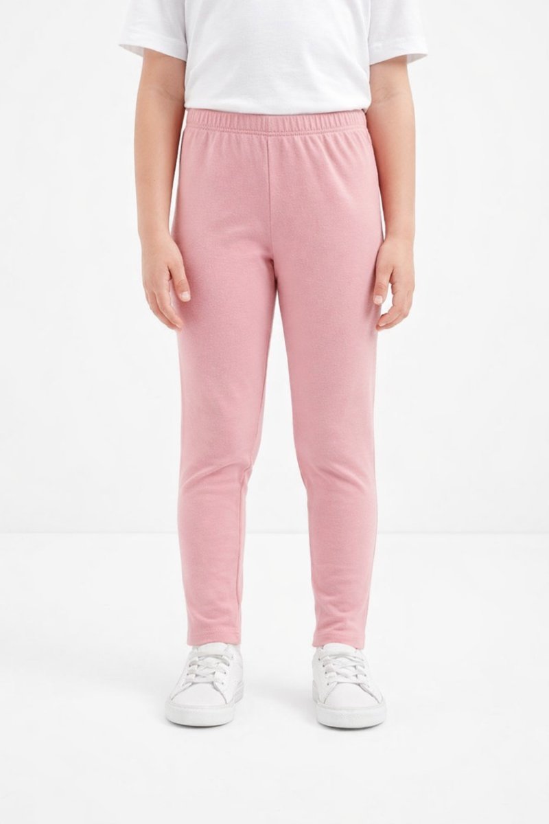 UNITED COLORS OF BENETTON RÓŻOWE GŁADKIE LEGGINSY DZIECIĘCE 122 1I4A
