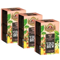 Herbata - BASILUR Cold Brew - Owocowa herbata bezkofeinowa z aromatem wiśni i cytrusów, herbata na zimno w saszetkach 20 x 2 g x3 - miniaturka - grafika 1