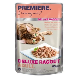 PREMIERE Deluxe Ragout Adult Produkt bogaty w łososia 88x85 g - Mokra karma dla kotów - miniaturka - grafika 1