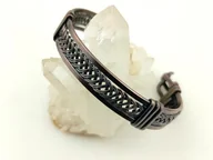 Bransolety męskie - Męska bransoleta z drutu miedzianego, obwód 18.5 cm, regulowany, waga 19 gram, znak Byka i Strzelca, rękodzieło - miniaturka - grafika 1