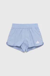 Spodnie i spodenki dla dziewczynek - adidas szorty dziecięce G TR-ES 3S kolor niebieski z aplikacją - grafika 1