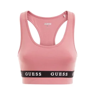 Damski Stanik sportowy GUESS ALINE TOP ECO STRETCH JERSEY V2YP12KABR0-BLPN – Różowy - Biustonosze - miniaturka - grafika 1