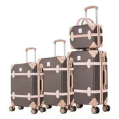Walizki - Zestaw walizek SEMI LINE T5508-0 Brązowo-różowy - miniaturka - grafika 1