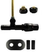 Zawory i kraniki - Zawór termostatyczny zespolony 50mm UNICO czarny mat prawy Pex All in One - miniaturka - grafika 1