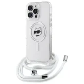 Etui i futerały do telefonów - Etui Karl Lagerfeld do iPhone 16 Pro Max 6.9" Magsafe Hardcase Transparent IML Choupette Head & Cord - miniaturka - grafika 1