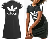 Sukienki - SUKIENKA ADIDAS ORIGINALS CZARNA BAWEŁNIANA ROZMIAR S - miniaturka - grafika 1
