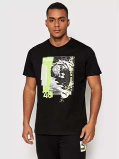 Koszulki męskie - Puma T-Shirt Photo 584516 Czarny Regular Fit - grafika 1