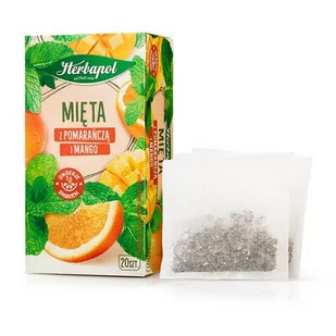 Herbapol Herbata (20t) ziołowo-owocowa Mięta z pomarańczą i mango 30g - Herbata - miniaturka - grafika 1