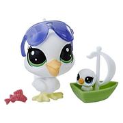 Figurki dla dzieci - Hasbro Littlest Pet Shop Para zwierzaków pelikany + akcesoria - miniaturka - grafika 1