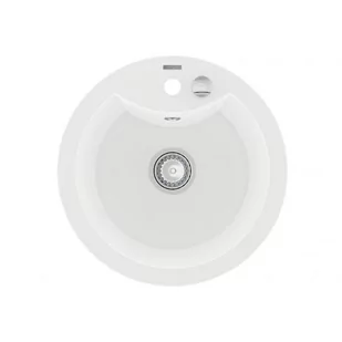 Mexen Diego zlewozmywak granitowy 1-komorowy 488 x 480 mm, biały - 6512481000-20 - Zlewozmywaki - miniaturka - grafika 1