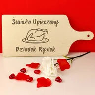 Gadżety dla niej i dla niego - Deska Na Dzień Dziadka Świeżo Upieczony Dziadek Z Imieniem - miniaturka - grafika 1