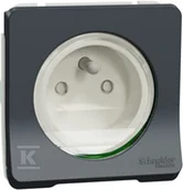 Gniazdka elektryczne - Mechanizm gniazda zasilającego z uziemieniem 2P+PE zaciski bezgwintowe kolor antracytowy Mureva - miniaturka - grafika 1