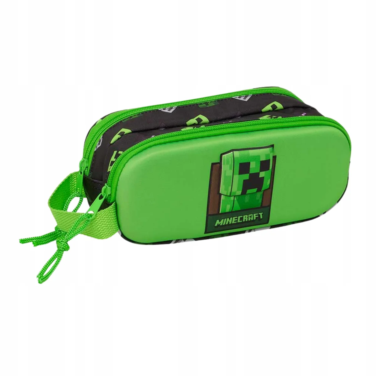 Piórnik Szkolny Minecraft Wypukły 3D Dla Chłopca Podwójny Creeper Saszetka