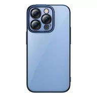 Etui i futerały do telefonów - Zestaw ochronny Baseus Glitter przeźroczyste etui i szkło hartowane do iPhone 14 Pro (niebieski) - miniaturka - grafika 1