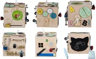 Zabawki sensoryczne - Tablica manipulacyjna kostka edukacyjna zabawki sensoryczne dla 2 3 latka ik. 4631 - miniaturka - grafika 1