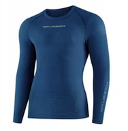 Koszulki męskie - LS1595M Koszulka męska 3D PRO z długim rękawem ciemnoniebieski XL - miniaturka - grafika 1