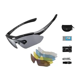 Okulary rowerowe, polaryzacyjne Rockbros 10003 (czarne) Rockbros - Okulary sportowe - miniaturka - grafika 1
