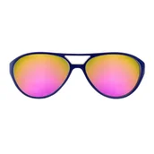 Okulary przeciwsłoneczne - Okulary niebieskie lustrzane soczewki + etui 36m+ - miniaturka - grafika 1