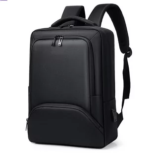 Plecak Biznesowy Na Laptopa z USB Elegancki Czarny Wizytowy Wygodny Torba - Plecaki - miniaturka - grafika 1