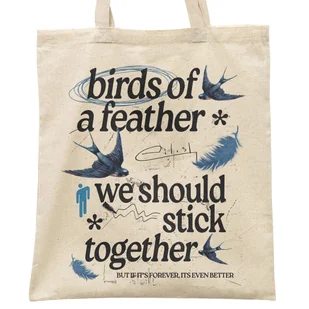 Torba bawełniana na zakupy 42x38 Billie Eilish Birds of a feather - Torby i wózki na zakupy - miniaturka - grafika 1